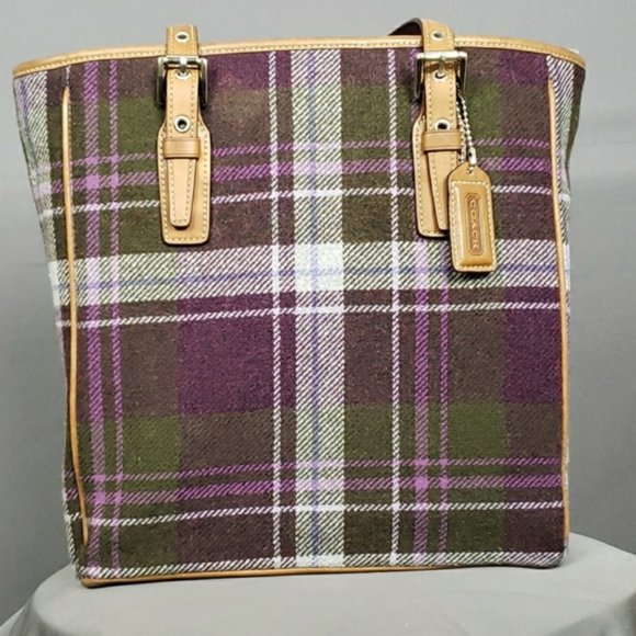 Coach Handbags - Coach limited edition purple plaid purse